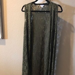 Lularoe olive green lace Joy NWT